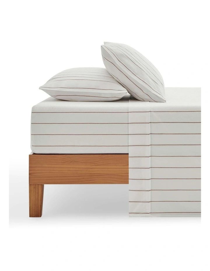 Rumi Washed Cotton Sheet Set in White image 1