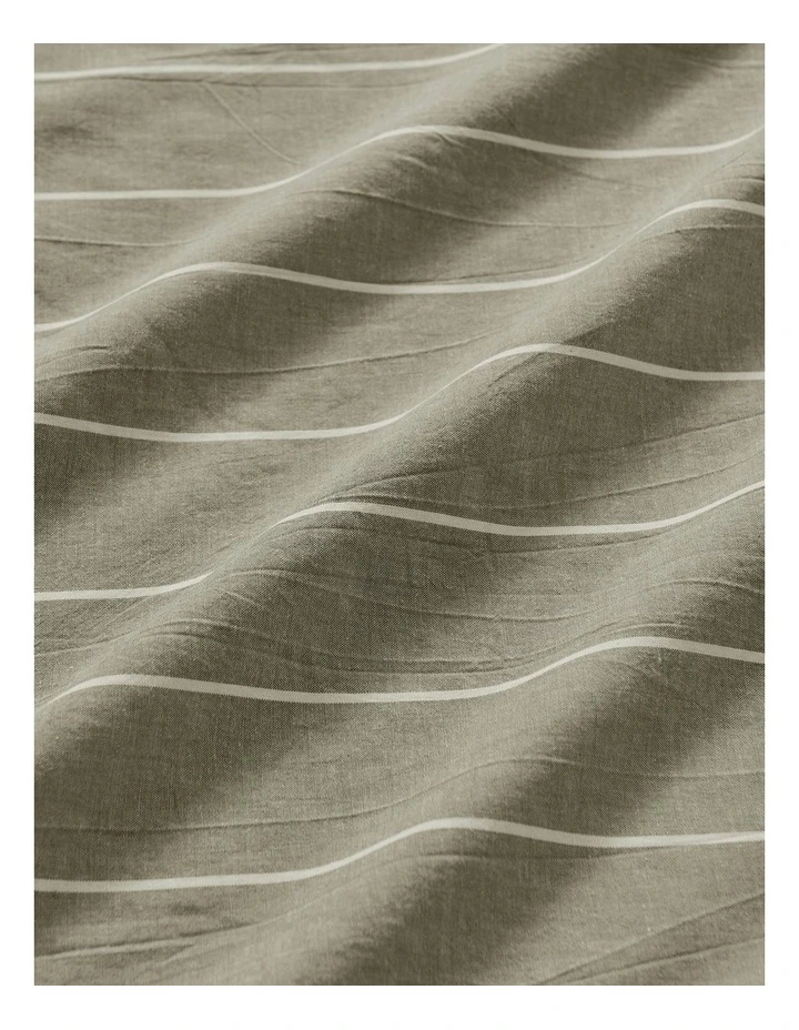 Rumi Washed Cotton Sheet Set in Olive image 6
