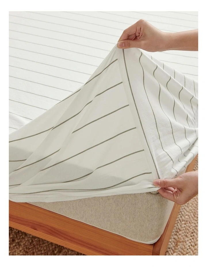 Rumi Washed Cotton Sheet Set in White image 4