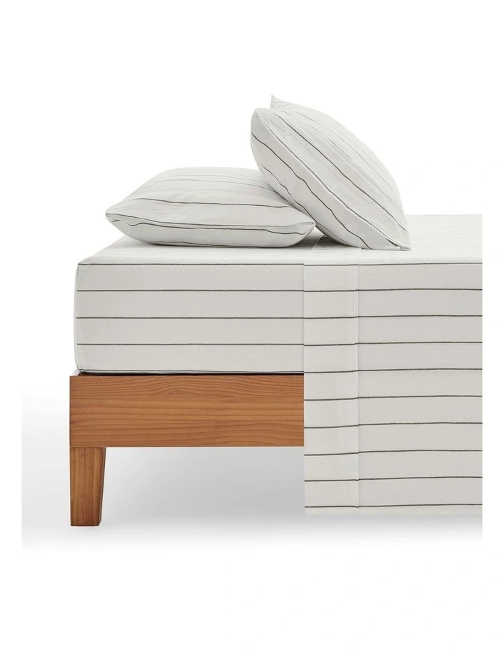 Rumi Washed Cotton Sheet Set in White image 1