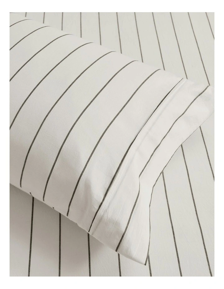 Rumi Washed Cotton Sheet Set in White image 5