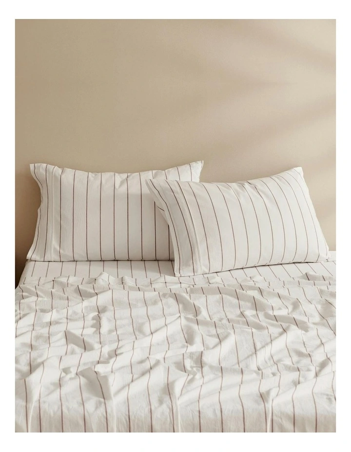 Rumi Washed Cotton Standard Pillowcase Twin Pack in White image 1