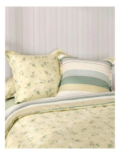 Otto 100% Cotton Reversible Tailored European Pillowcase Twin Pack in Green