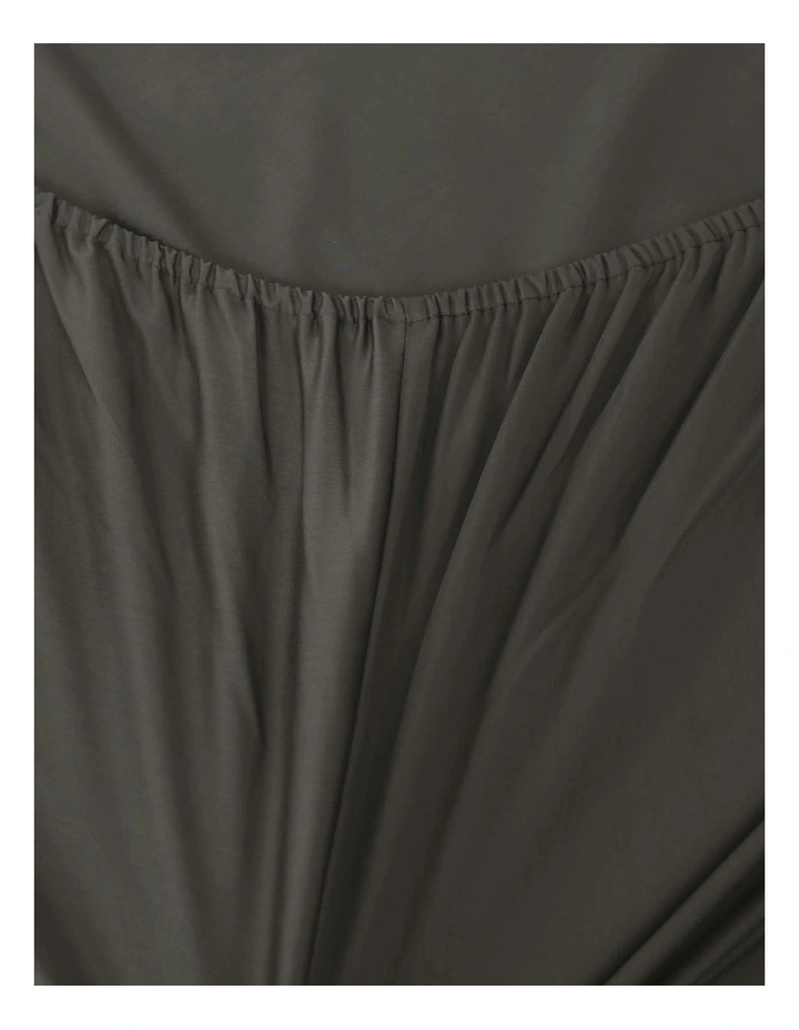 400TC Bamboo Cotton Sateen Fitted Sheet Set in Charcoal image 3