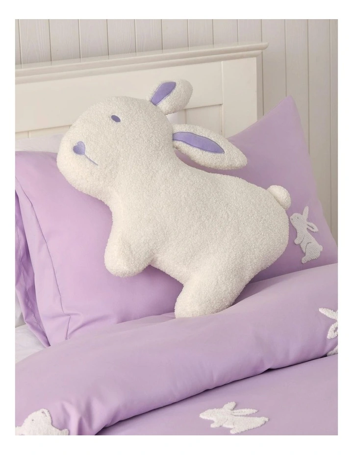 Boucle Fleece Cushion in Nibbles The Bunny image 1