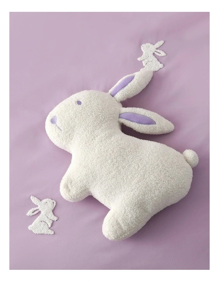 Boucle Fleece Cushion in Nibbles The Bunny image 3