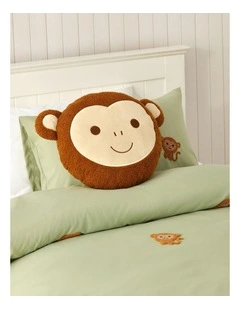 Boucle Fleece Cushion in Bongo The Monkey