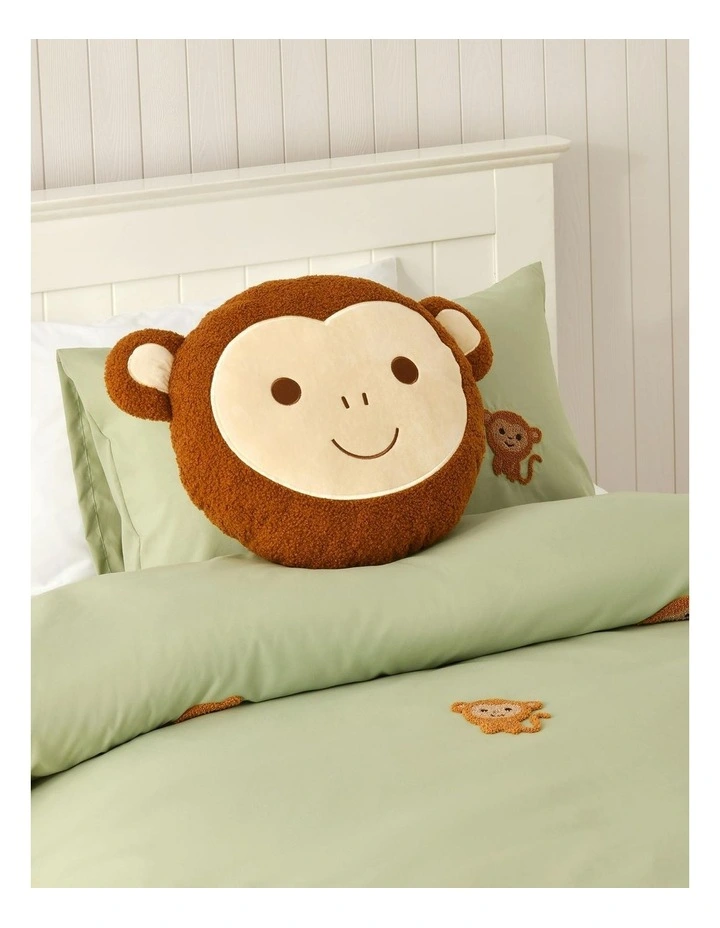 Boucle Fleece Cushion in Bongo The Monkey image 1
