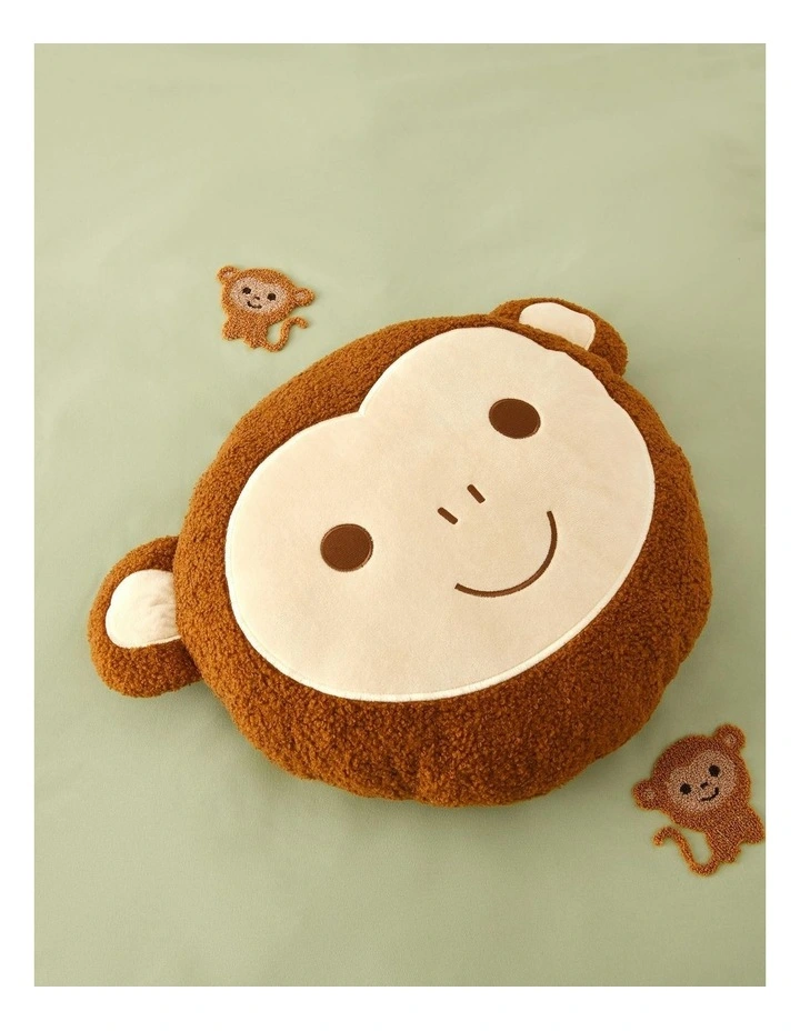 Boucle Fleece Cushion in Bongo The Monkey image 3