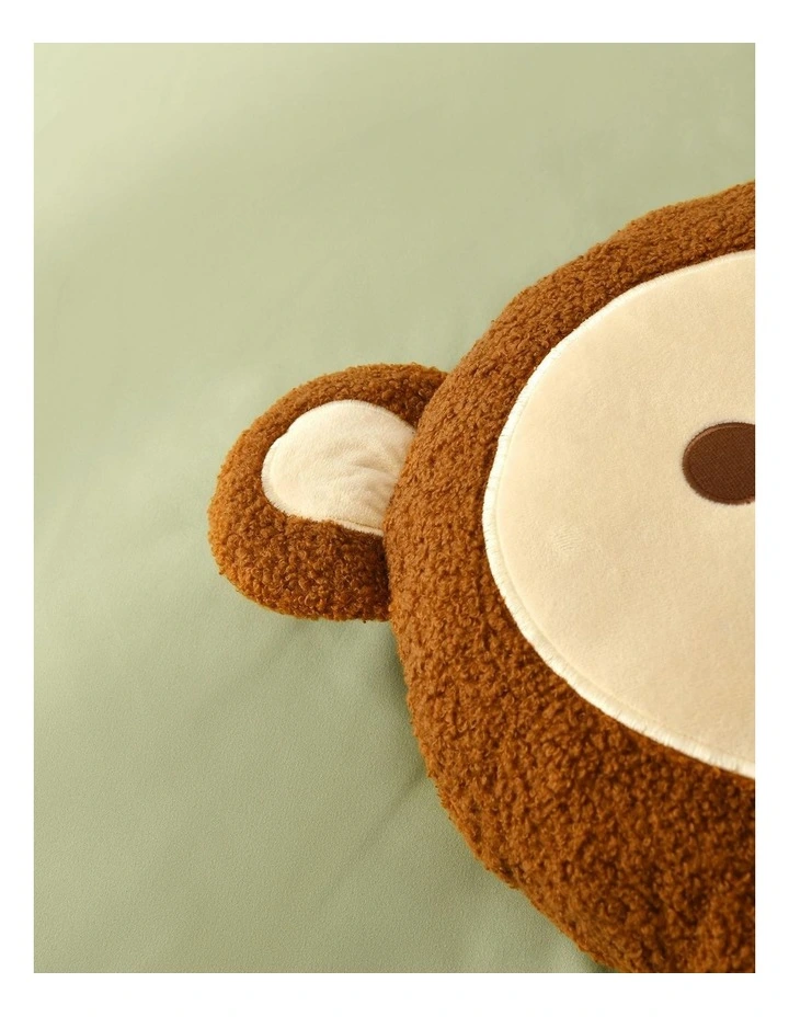 Boucle Fleece Cushion in Bongo The Monkey image 4