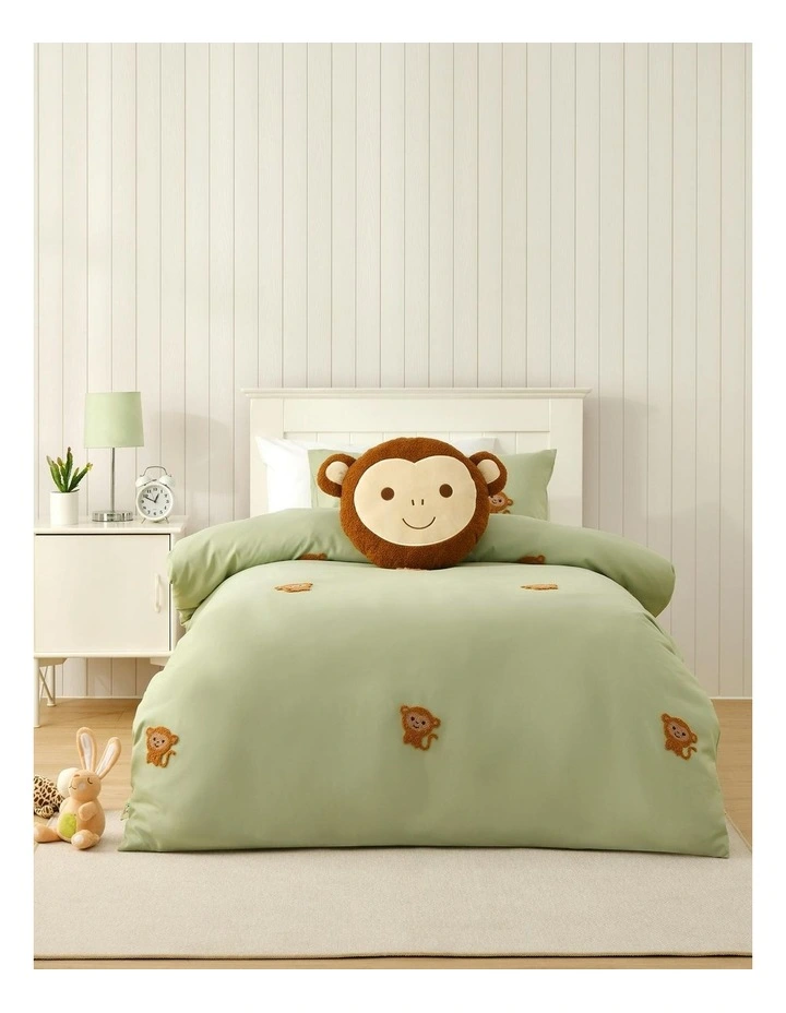 Boucle Fleece Cushion in Bongo The Monkey image 5