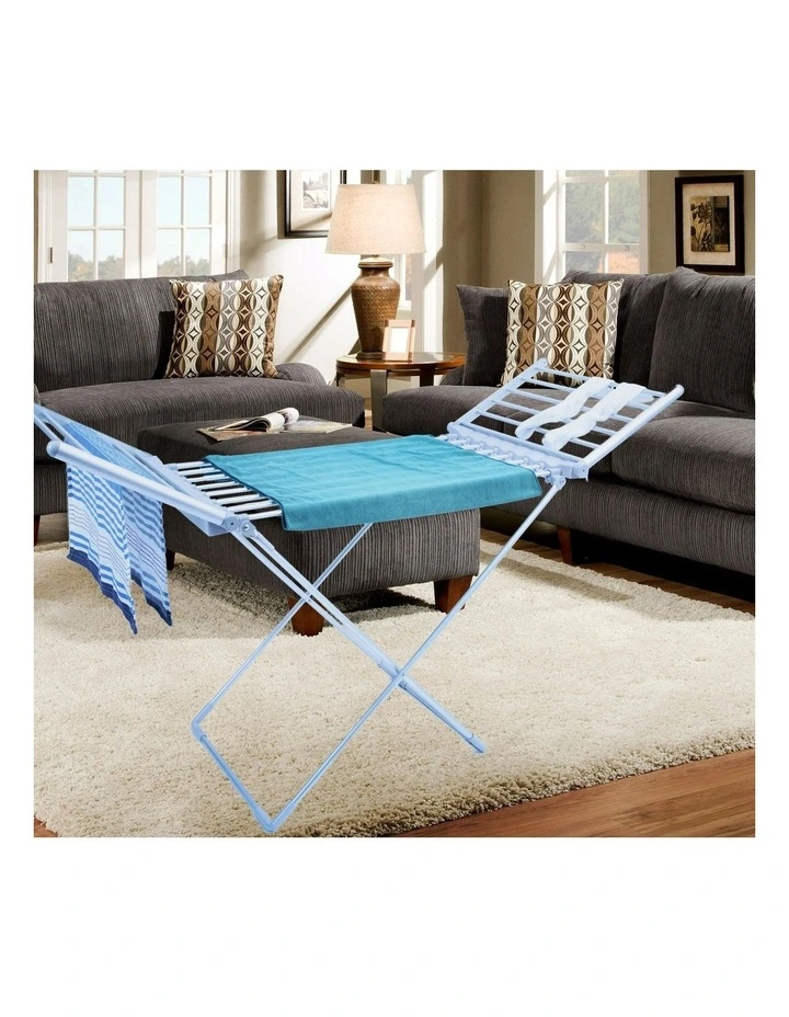 Electric Freestanding Heated Towel and Clothes Rack Dryer in White image 6