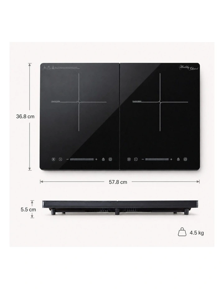 Double Induction Cooker w/ 2 Plates, 2400W image 3