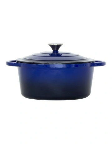26cm Enamelled Cast Iron French Oven Casserole 4.7L in Blue