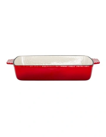 Enamelled Cast Iron 38.5x23cm Rectangular Roaster 3.4L in Red
