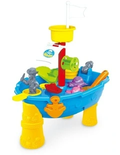 Pirate Ship Modelled, Sand and Water Table with 24 Accessories