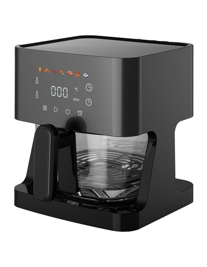 Digital Touch Controlled Air Fryer with Glass Basket 1350W 5L image 1