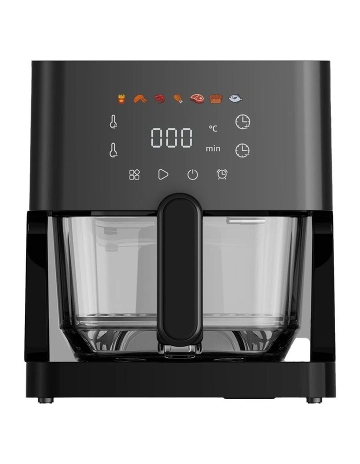 Digital Touch Controlled Air Fryer with Glass Basket 1350W 5L image 4
