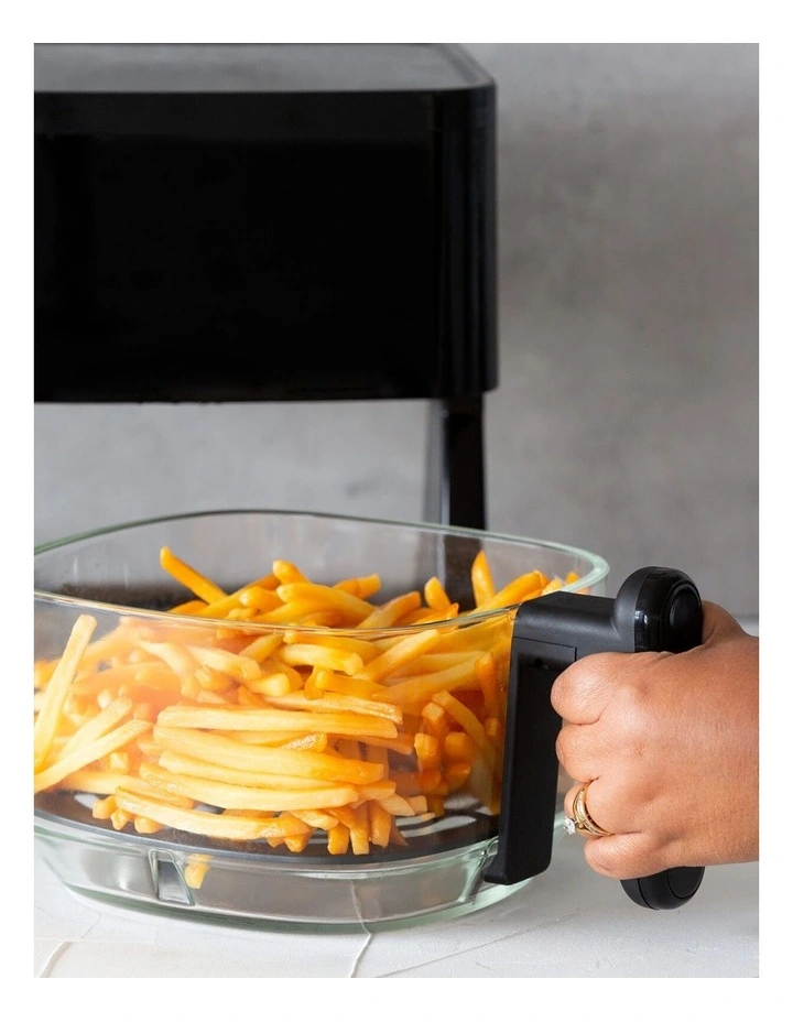 Digital Touch Controlled Air Fryer with Glass Basket 1350W 5L image 5
