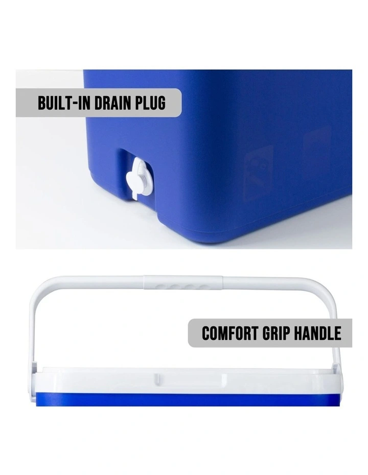 Portable Cooler Box Ice Chest for Picnic, Camping, Fishing, Caravan 33L in Multi image 5