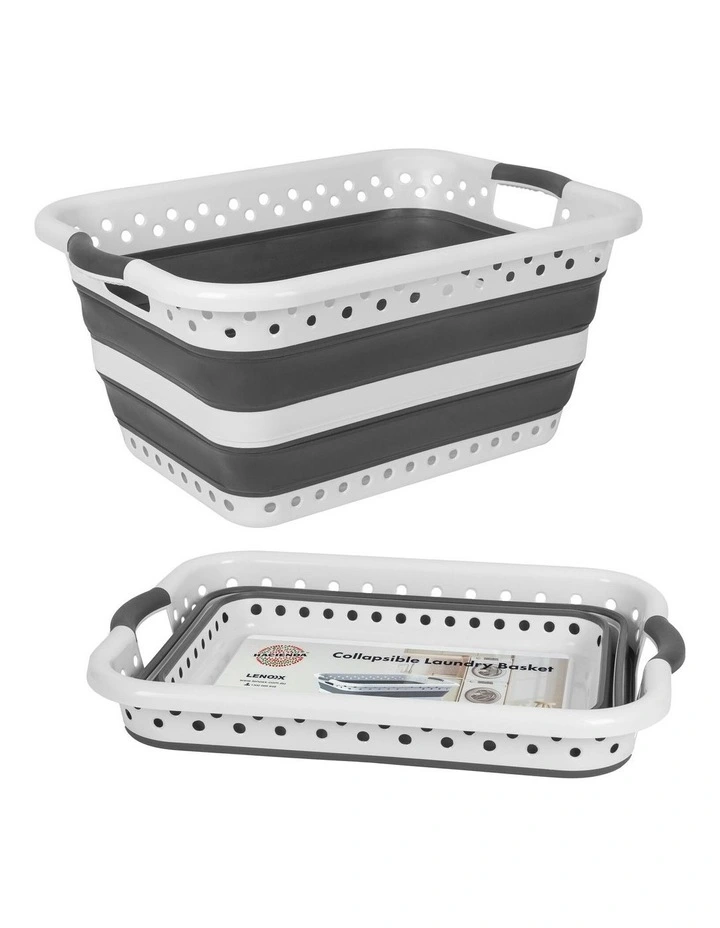 Space-Saving Laundry Basket in Multi image 1