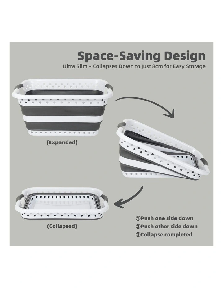 Space-Saving Laundry Basket in Multi image 3