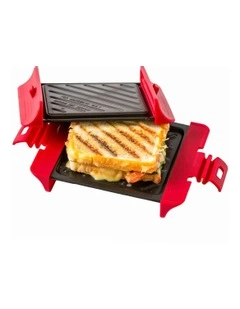 Compact Microwave Grill Sandwich Maker in Black