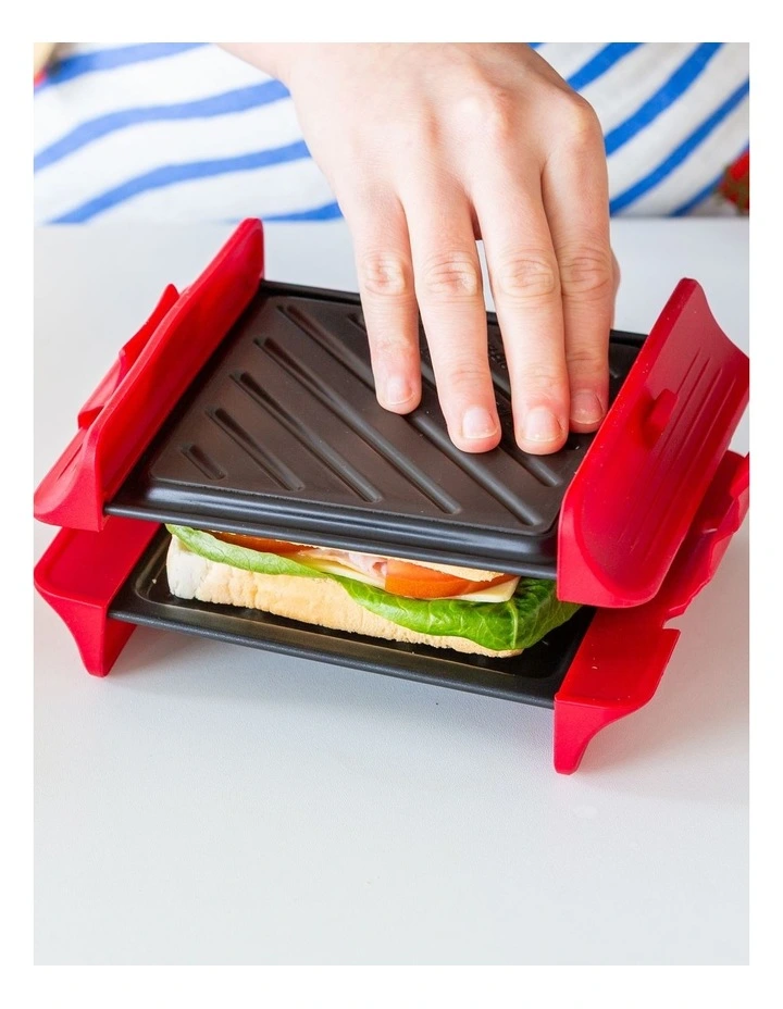 Compact Microwave Grill Sandwich Maker in Black image 5