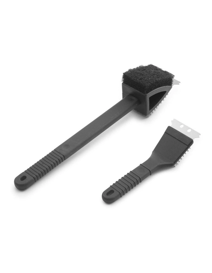 Stainless Steel BBQ Brush And Scraper Blade in Black image 1