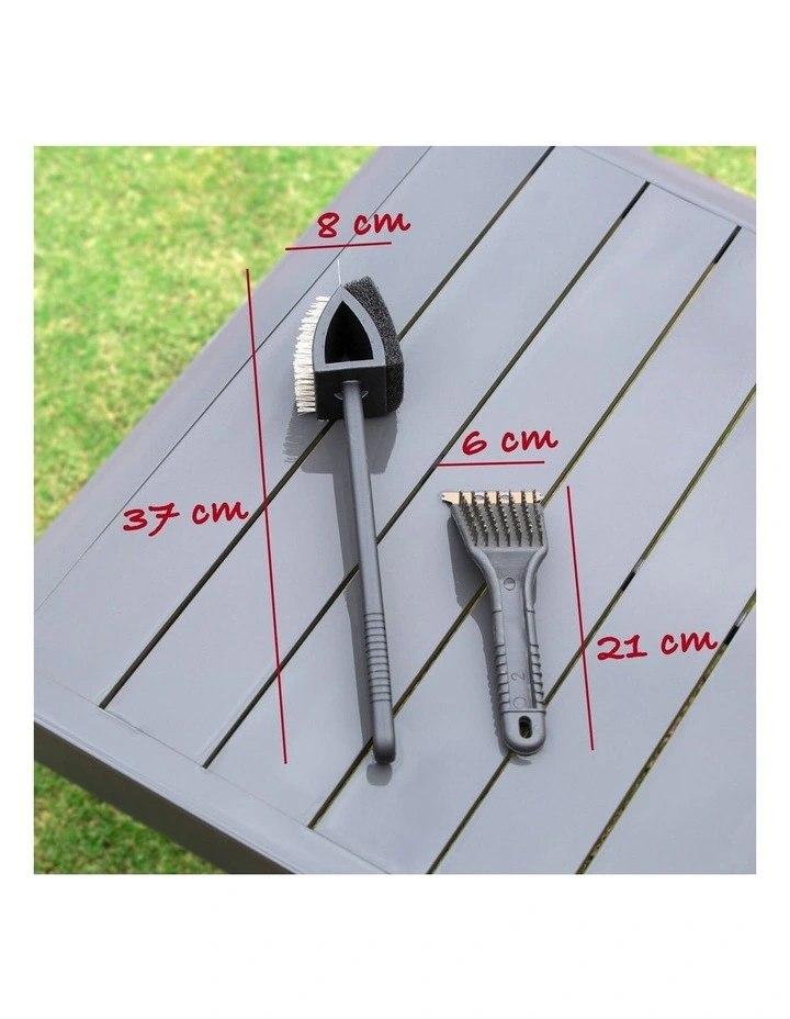 Stainless Steel BBQ Brush And Scraper Blade in Black image 3