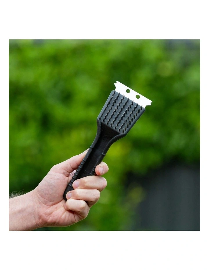 Stainless Steel BBQ Brush And Scraper Blade in Black image 6