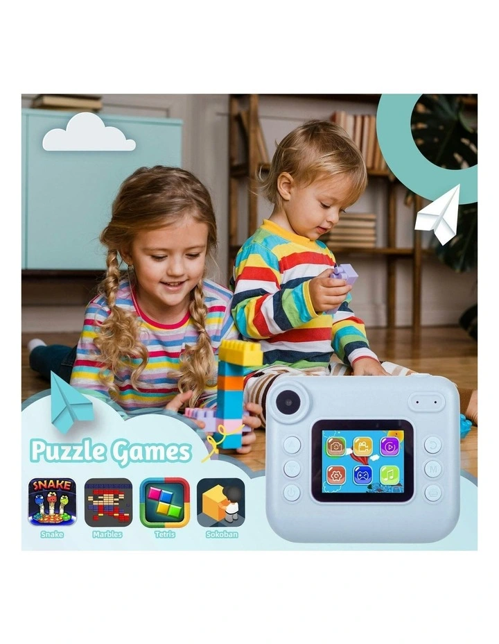 Instant Print Camera With Dual Lens And 1080P HD Video 48MP in Blue image 6