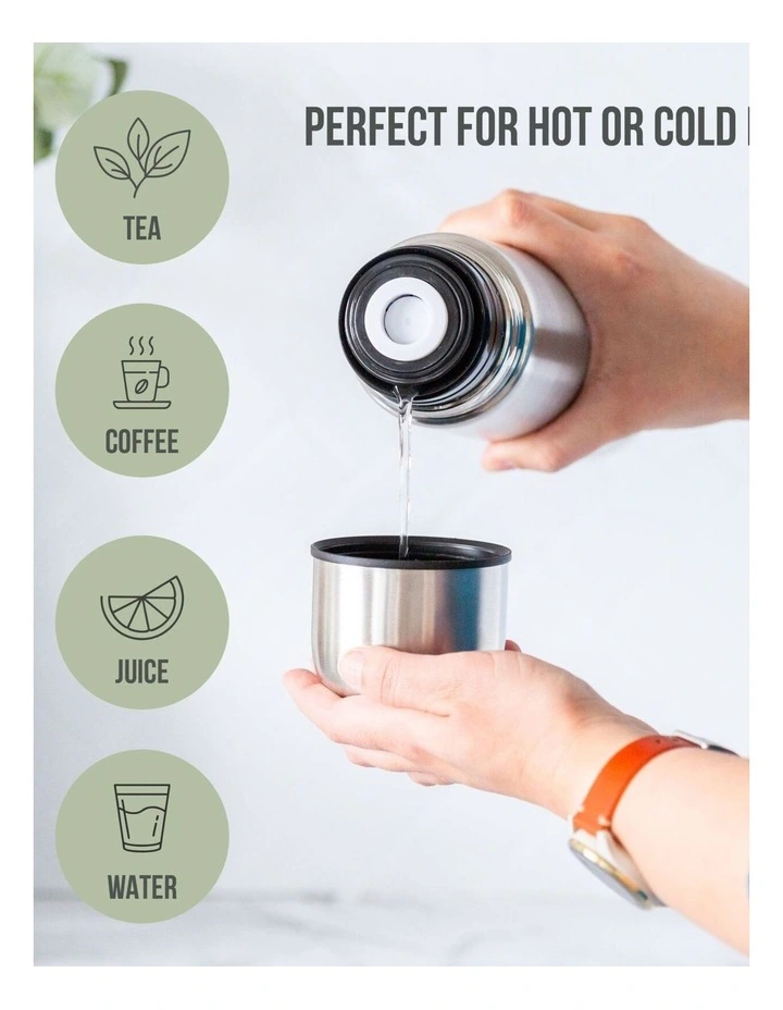Stainless Steel Vacuum Flask Insulated Drink Container 1L in Silver image 5