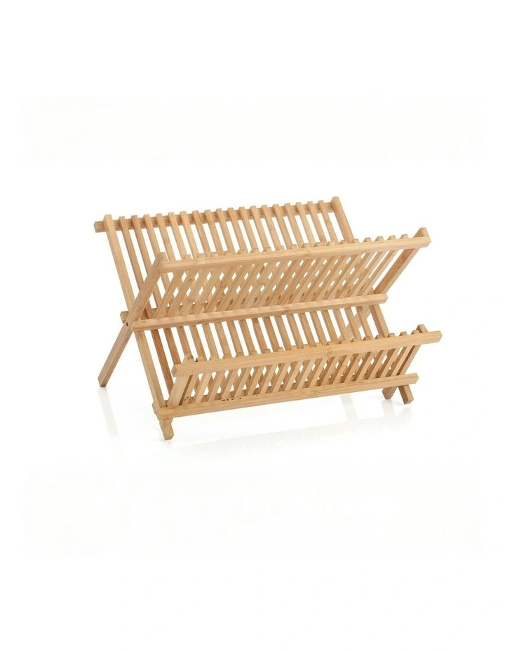 2 Tier Bamboo Dish Rack in Brown image 4