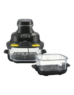 Crisp N Go Air Fryer Dual Glass Bowl 4.5L   2L 1400-1600 Watts in Black