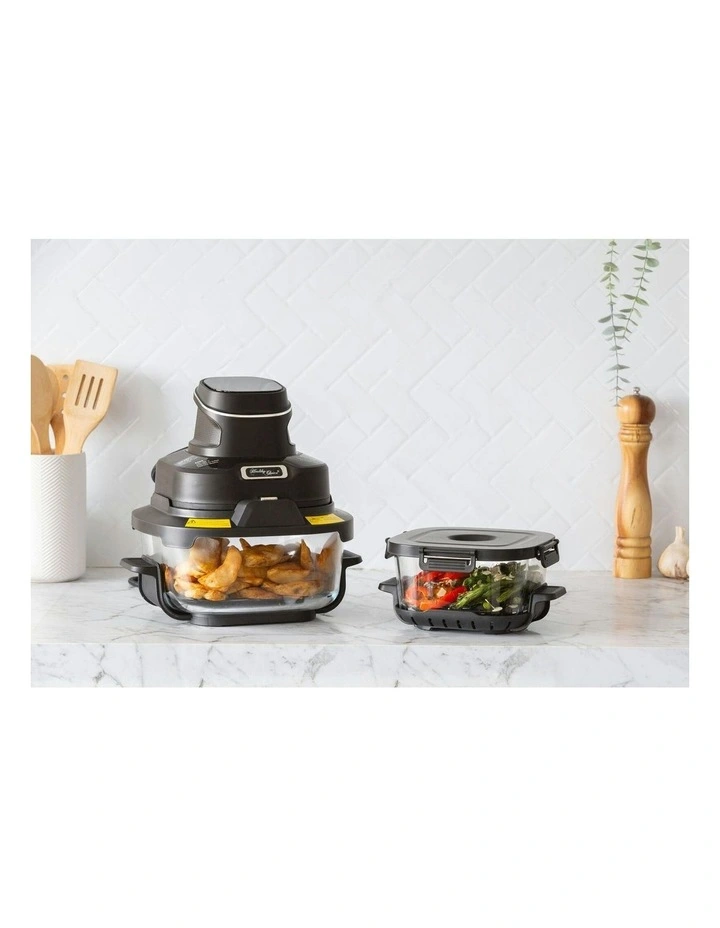 Crisp N Go Air Fryer Dual Glass Bowl 4.5L   2L 1400-1600 Watts in Black image 2