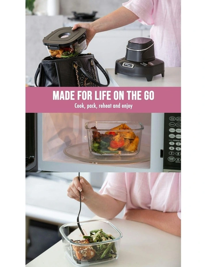 Crisp N Go Air Fryer Dual Glass Bowl 4.5L   2L 1400-1600 Watts in Black image 4