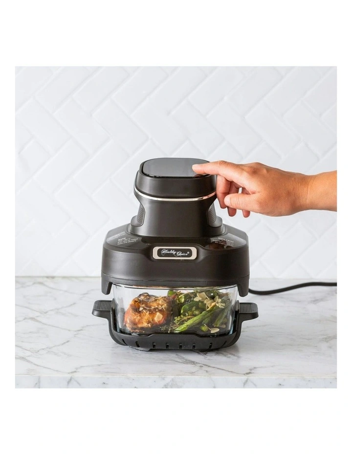 Crisp N Go Air Fryer Dual Glass Bowl 4.5L   2L 1400-1600 Watts in Black image 5