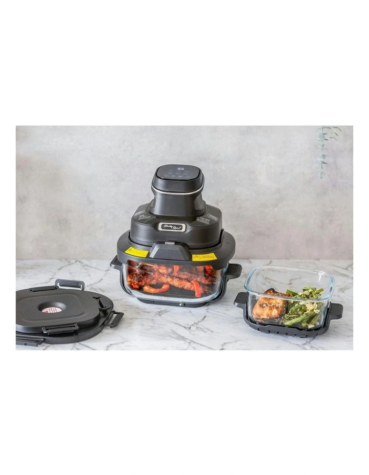 Crisp N Go Air Fryer Dual Glass Bowl 4.5L   2L 1400-1600 Watts in Black image 7