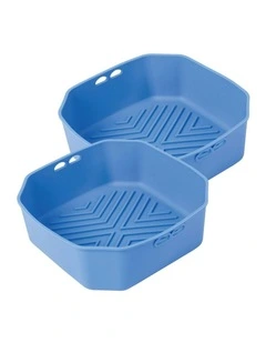 Air Fryer BPA-Free Multi-Purpose Silicone Liners Pack Of 2 in Blue