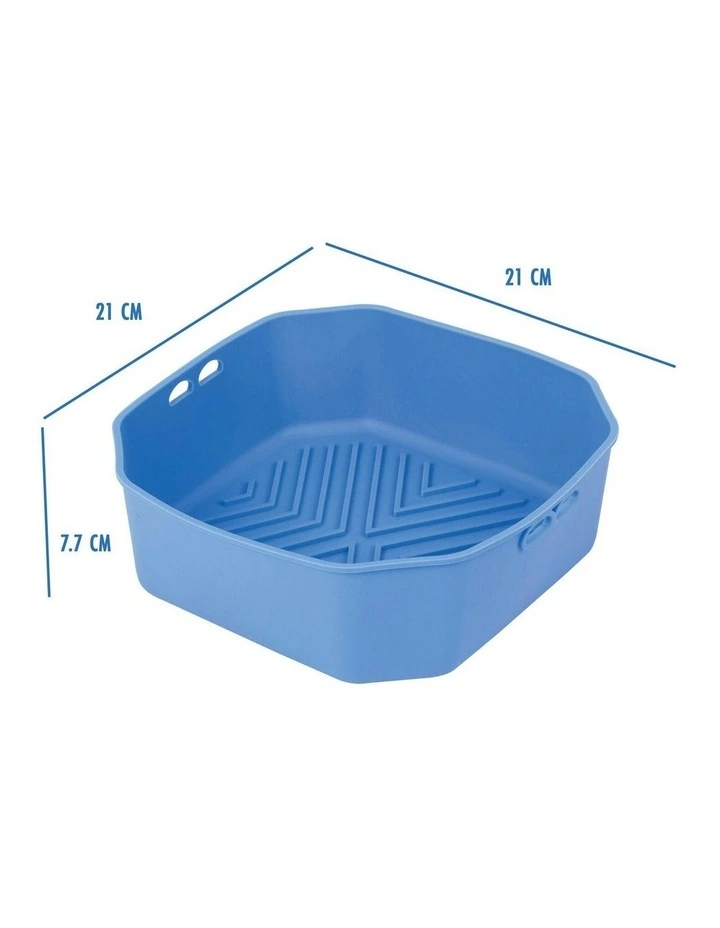 Air Fryer BPA-Free Multi-Purpose Silicone Liners Pack Of 2 in Blue image 2