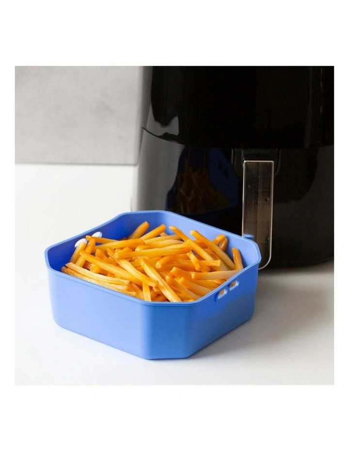 Air Fryer BPA-Free Multi-Purpose Silicone Liners Pack Of 2 in Blue image 4