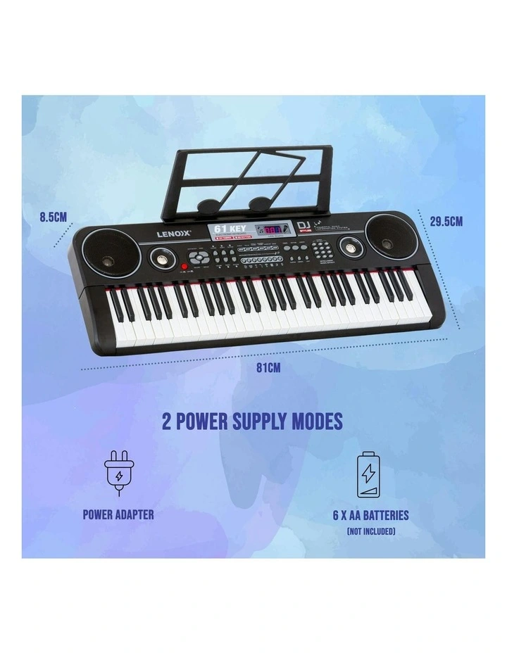 6-Key Electronic Learning Keyboard Piano With Stand image 2
