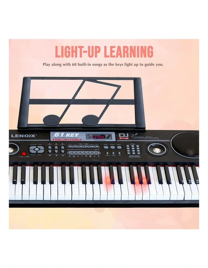 6-Key Electronic Learning Keyboard Piano With Stand image 4