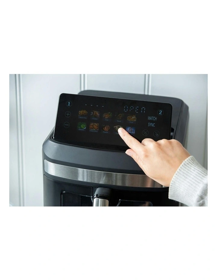 Dual Zone 2300W Double Stack Air Fryer with Foldable Top Display 13L image 5