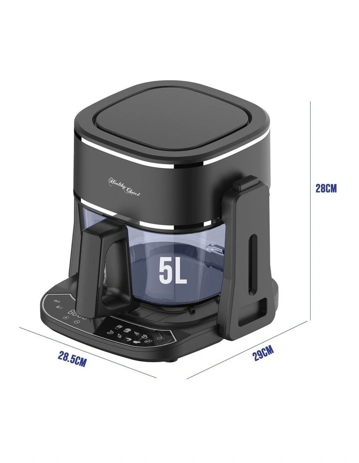 2 in 1 Air Fryer And Grill 5L in Black image 3