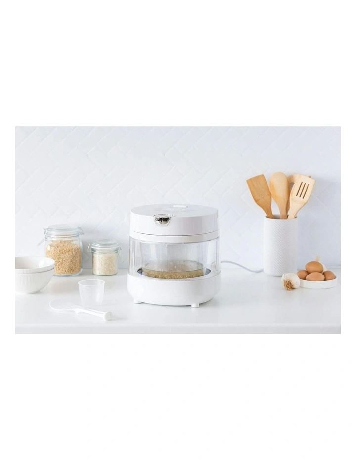 Pfas Free 5 Cup Glass Rice Cooker 600W in White image 5