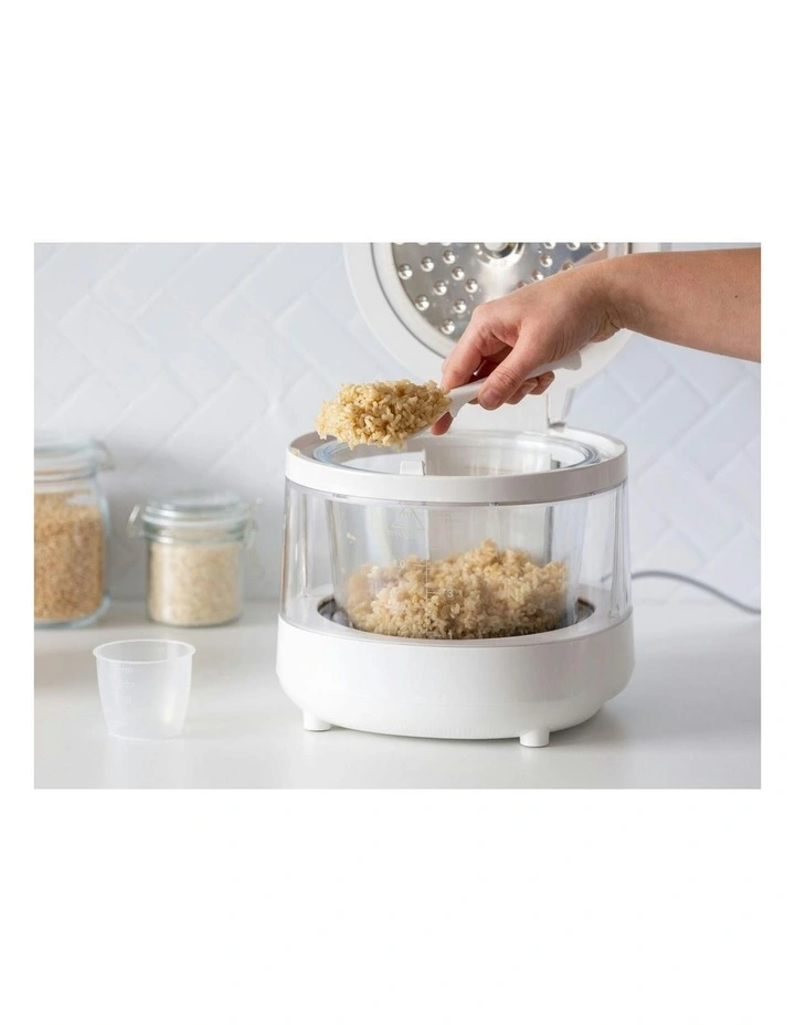 Pfas Free 5 Cup Glass Rice Cooker 600W in White image 6