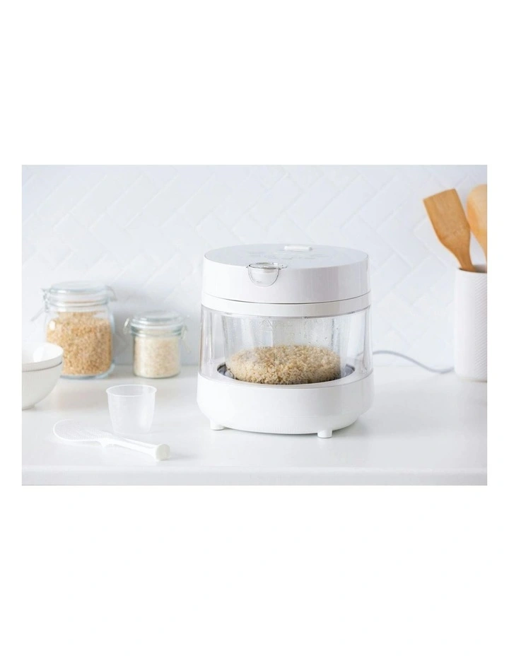 Pfas Free 5 Cup Glass Rice Cooker 600W in White image 7