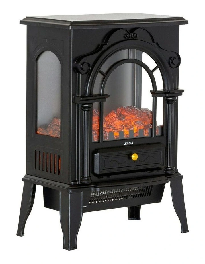 Electric 1000W to 2000W Freestanding Fireplace Heater with Panoramic 3 Sided Glass Design image 4